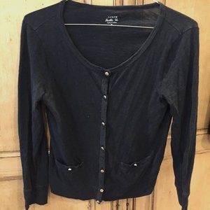 J Crew Black Painter Tee Cardigan - Small